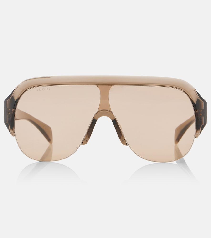gucci logo shield sunglasses