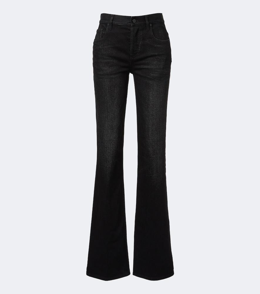 gucci mid-rise flared jeans