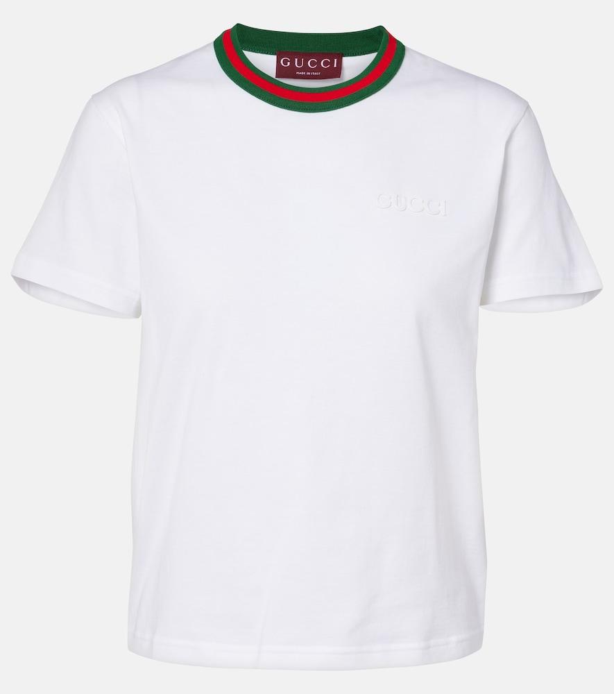 gucci new 70s printed cotton jersey t-shirt