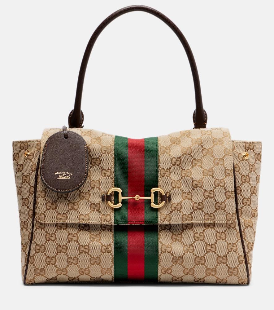 gucci paparazzo gg canvas medium top-handle bag