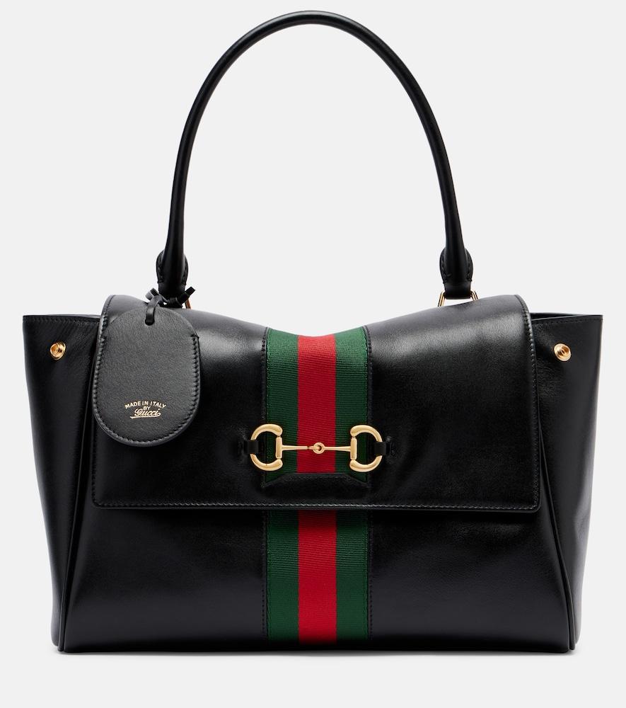 gucci paparazzo medium leather tote bag