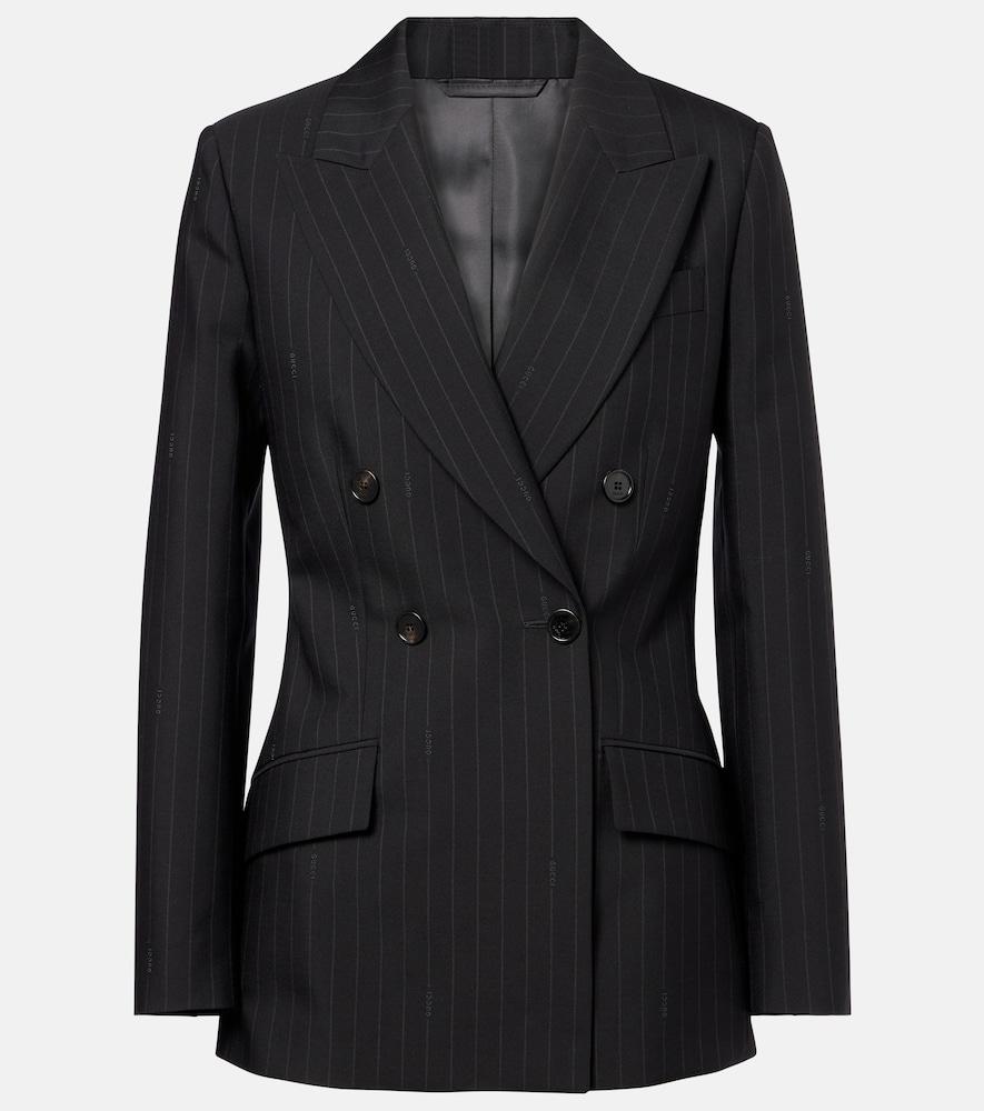 gucci pinstripe wool blazer