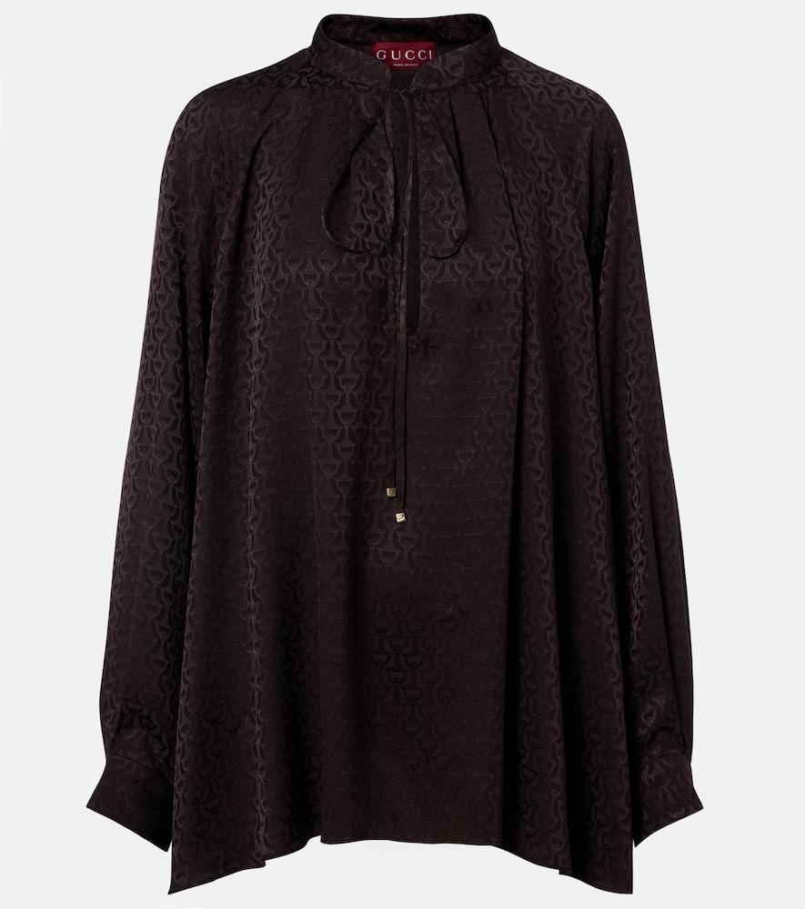 gucci printed silk shirt
