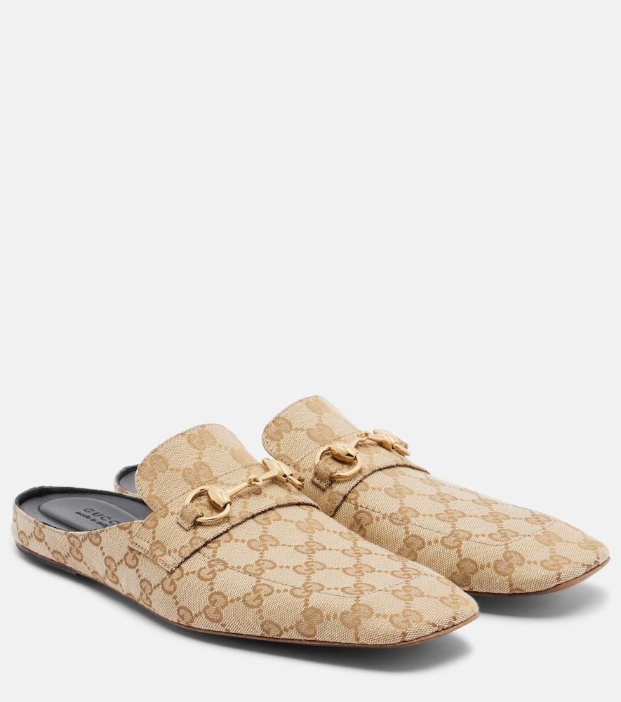 gucci ragazzo gg canvas mules
