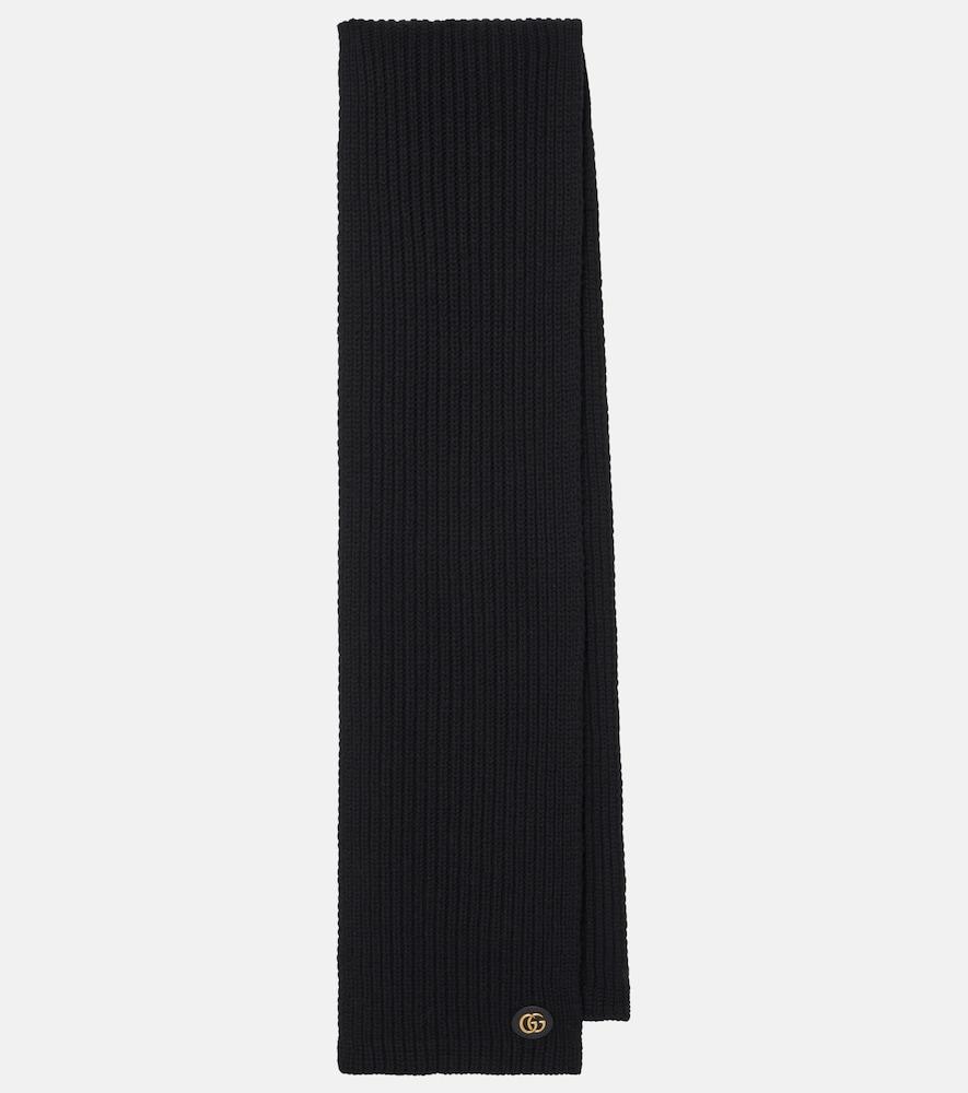 gucci ribbed-knit wool and cashmere scarf