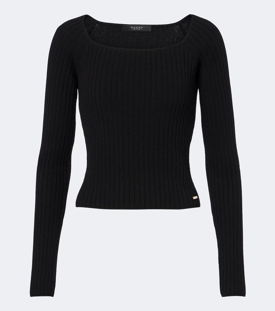 gucci ribbed-knit wool and cashmere sweater