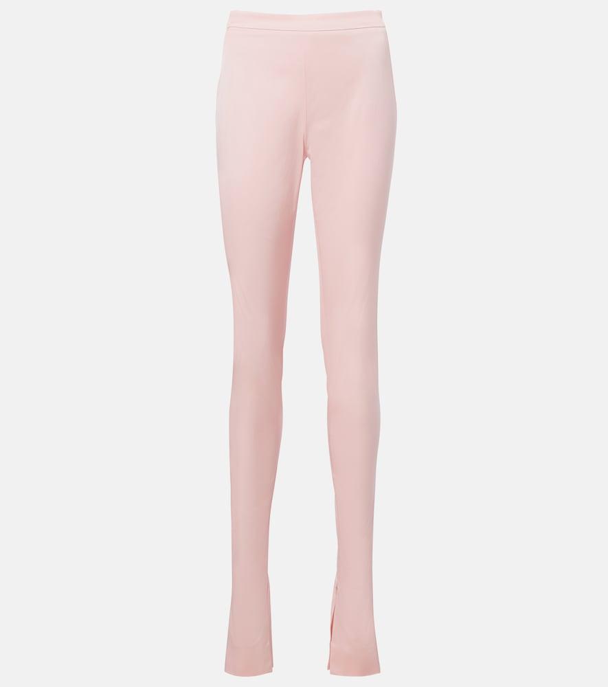 gucci silk-blend faille leggings