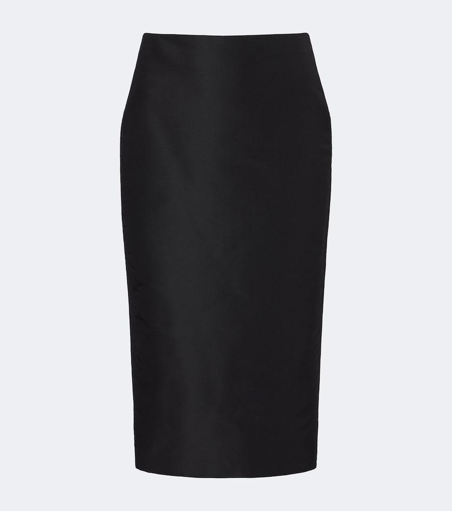 gucci silk faille pencil skirt