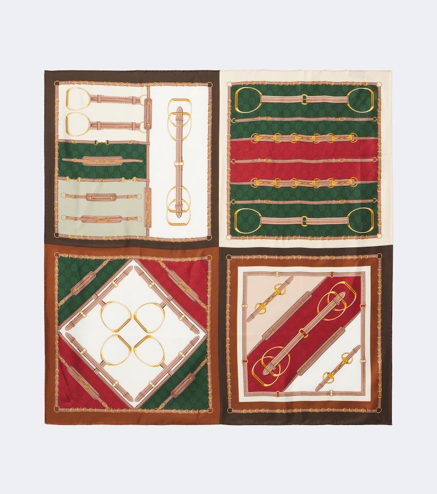 gucci silk twill scarf