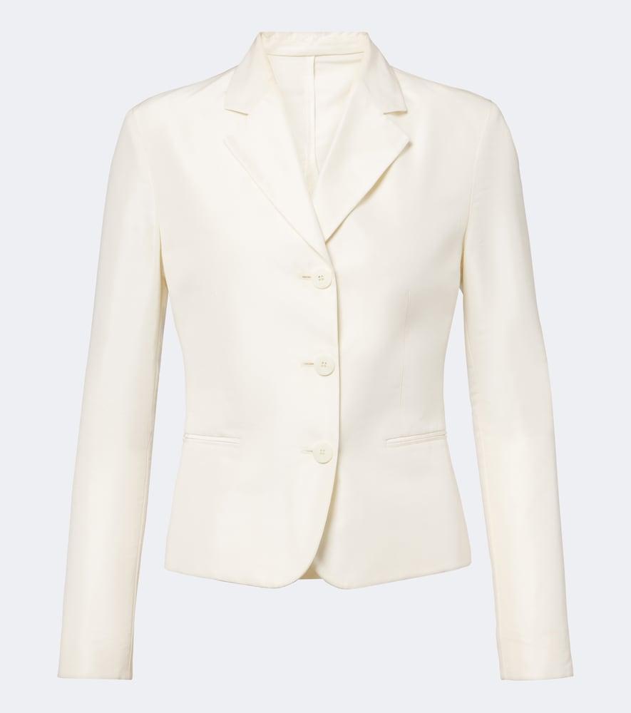gucci single-breasted silk faille blazer