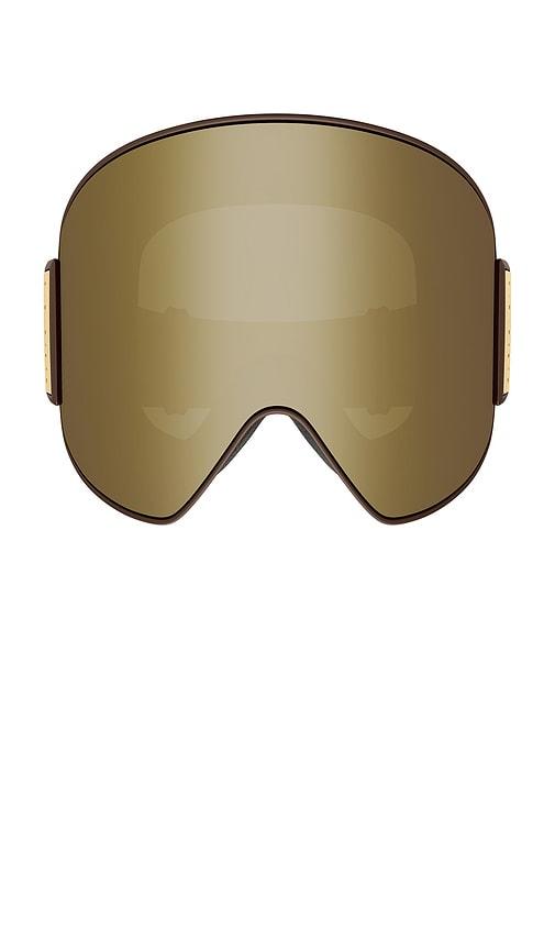 gucci ski goggles in brown.