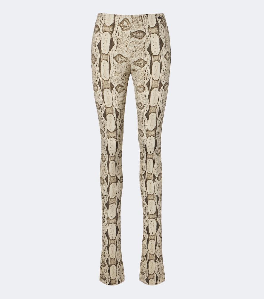 gucci snake-print skinny pants