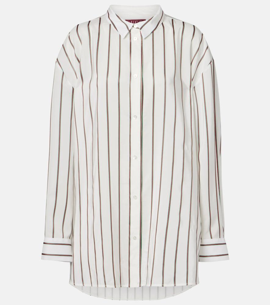gucci striped silk-blend jacquard shirt