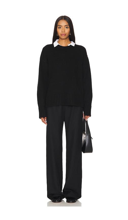 guest in residence cozy crew sweater in black. - size s (also in xs)