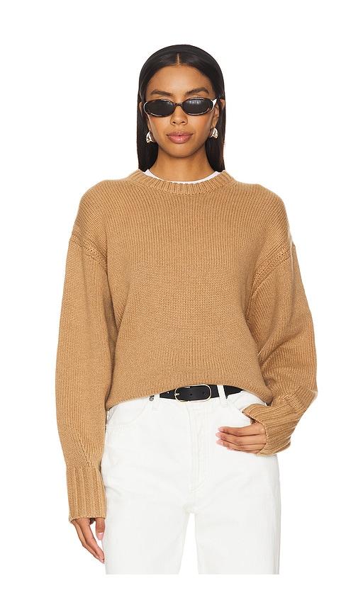 guest in residence cozy crew sweater in brown. - size m (also in xs)