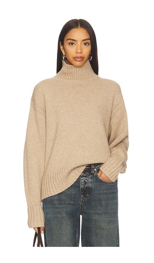 guest in residence cozy turtleneck sweater in beige. - size l (also in s, m)