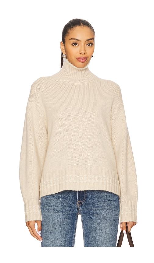 guest in residence cropped rib turtleneck in beige. - size m (also in s, xs, xl)