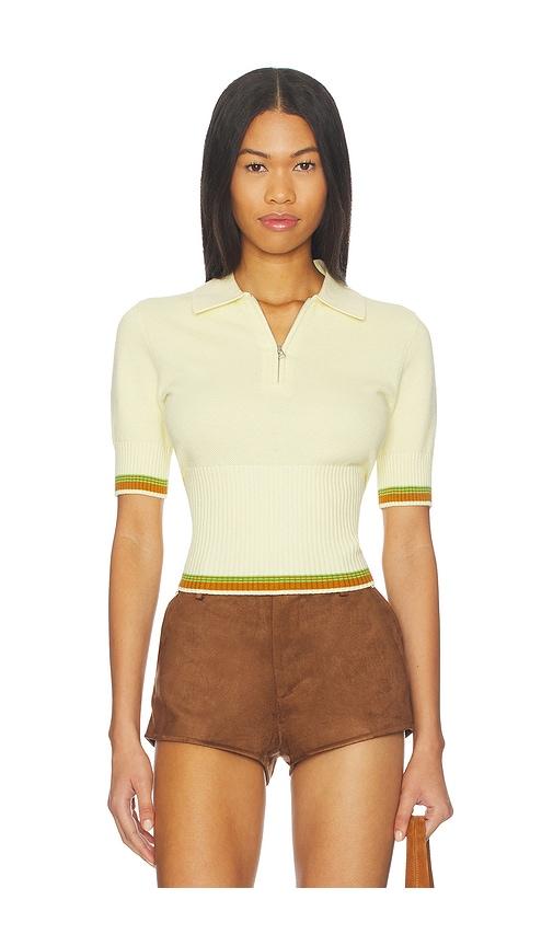 guest in residence marcella polo in yellow. - size l (also in s, xs)