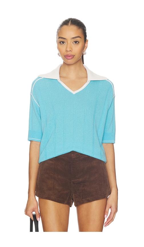 guest in residence pele polo in blue. - size l (also in s, xs, m)