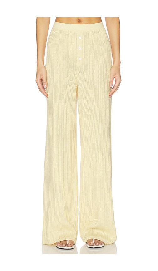 guest in residence rib everywear pant in lemon. - size m (also in s, xs)