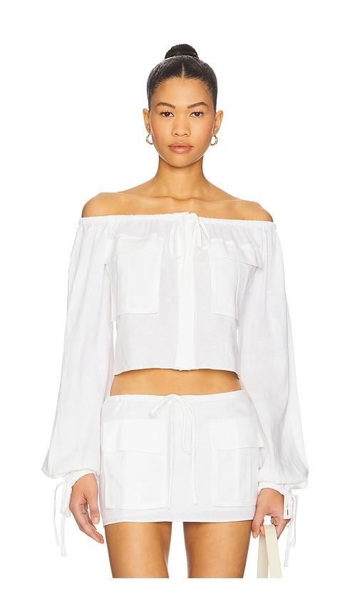 guizio akiko top in white. - size l (also in xs, m)