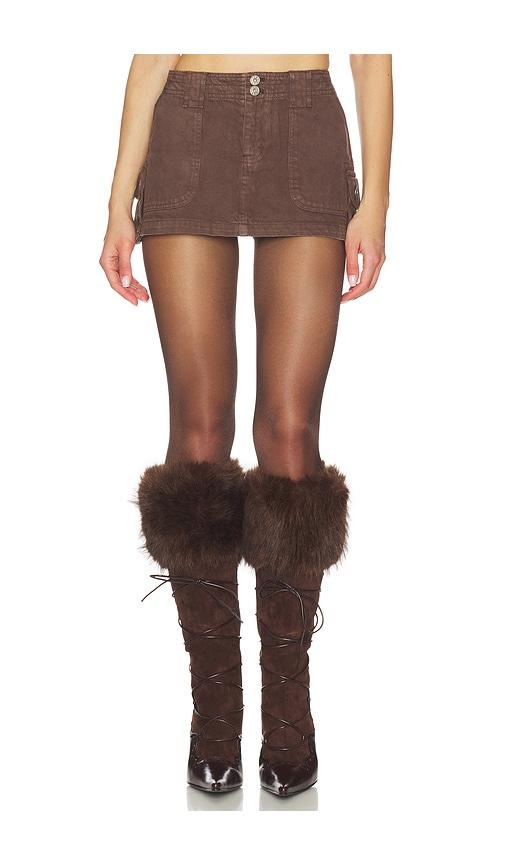 guizio anais cargo mini skirt in chocolate. - size m (also in s)