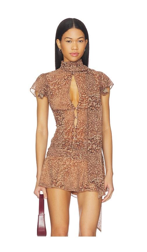 guizio ara top in brown. - size l (also in m, s, xs, xxs)