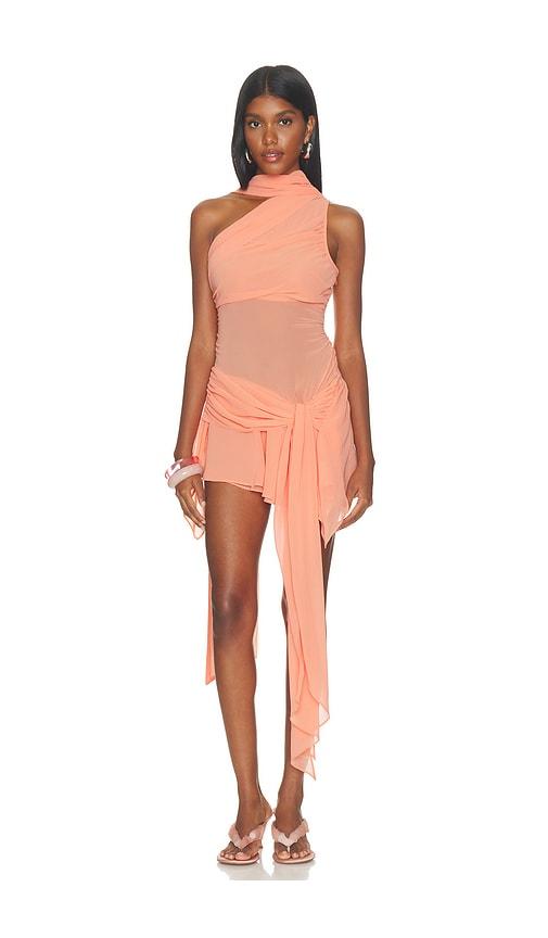 guizio cyrielle dress in peach. - size m (also in xs)