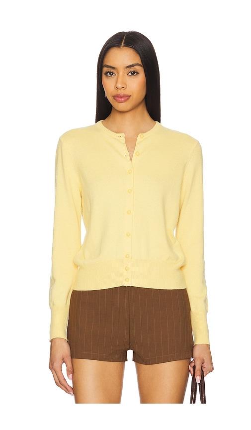 guizio emelie cropped cardigan in yellow. - size l (also in xxs, xs, s, m, xl)