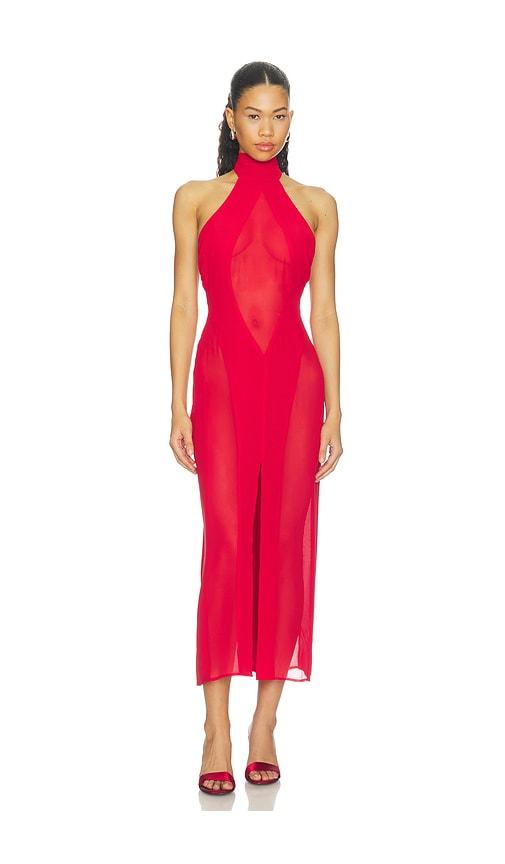 guizio koemi dress in red. - size s (also in xs)