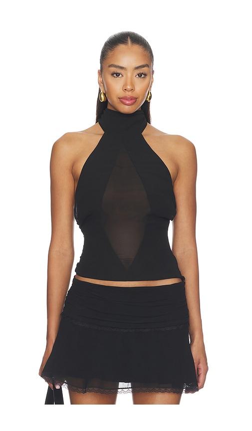 guizio koemi top in black. - size l (also in xxs, xs, s, m)