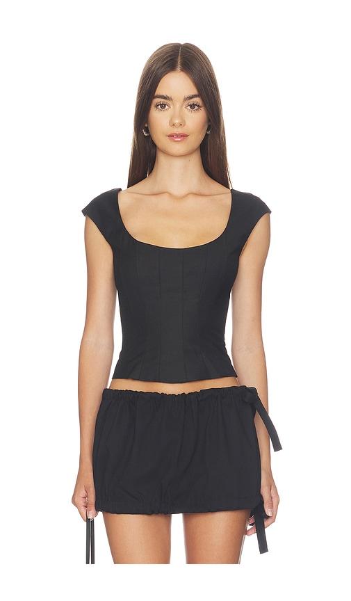 guizio leila top in black. - size l (also in m)