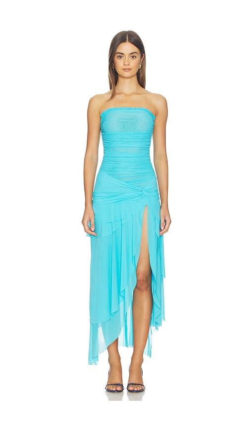 guizio lyla twist dress in blue. - size m (also in s)