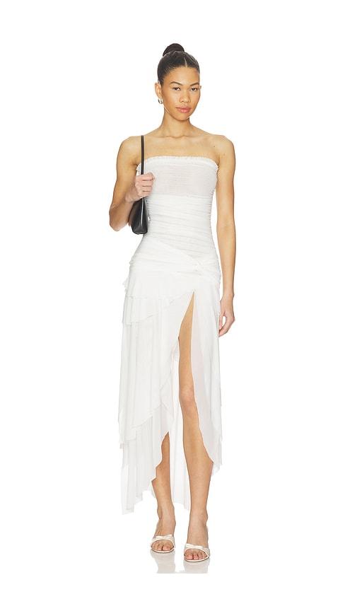 guizio lyla twist dress in white. - size l (also in m, s)