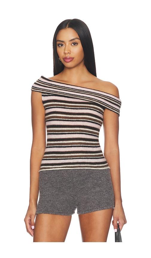 guizio mabel off shoulder top in pink. - size l (also in m, s, xl, xs, xxs)