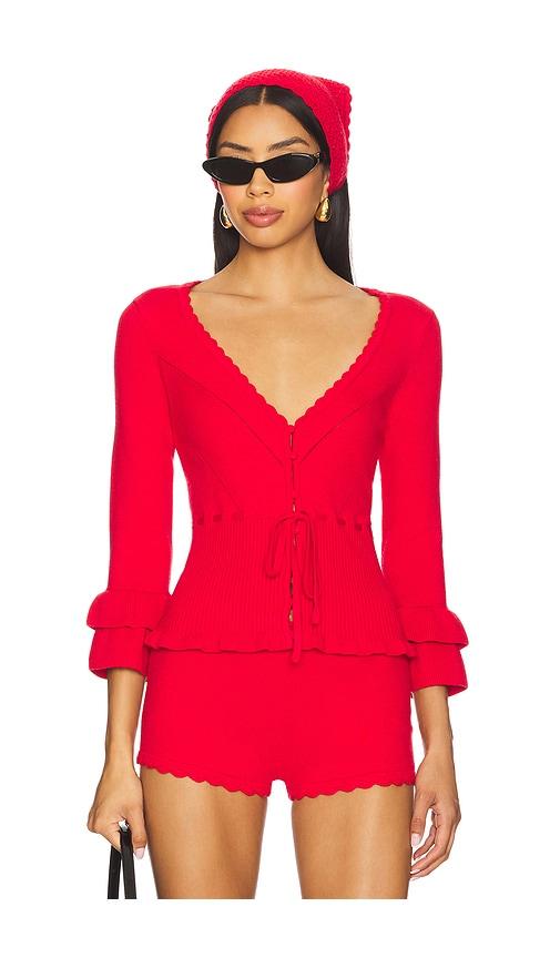 guizio mathilde top in red. - size l (also in xs, s, m, xl, xxl)