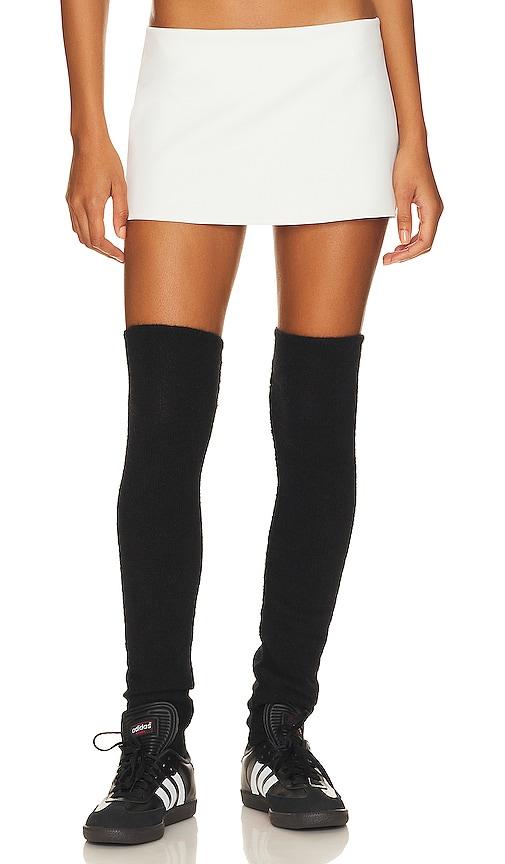 guizio micro mini stretch skirt in white. - size l (also in xs, xl)