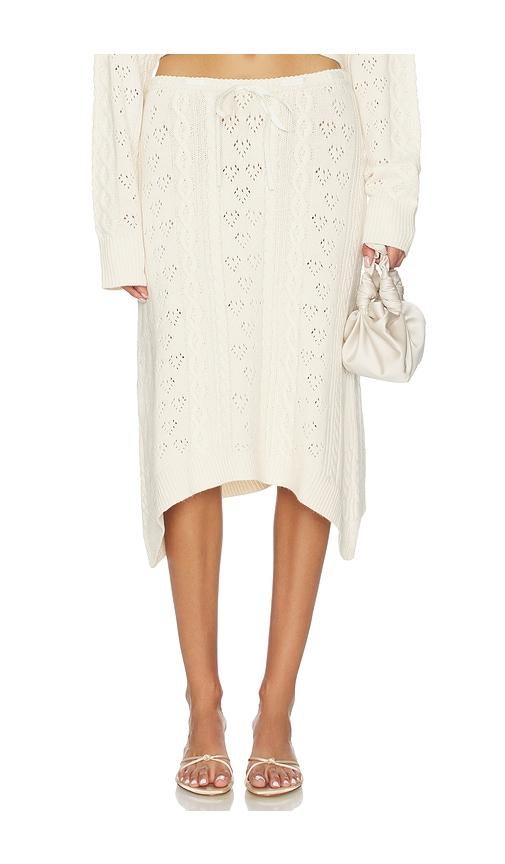 guizio noah cable skirt in white. - size l (also in xs, s, m, xl)