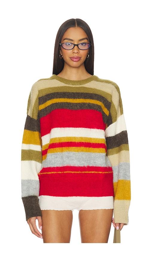 guizio oversized stripe jumper in olive. - size l (also in xxs, xs, s, m, xl, xxl)