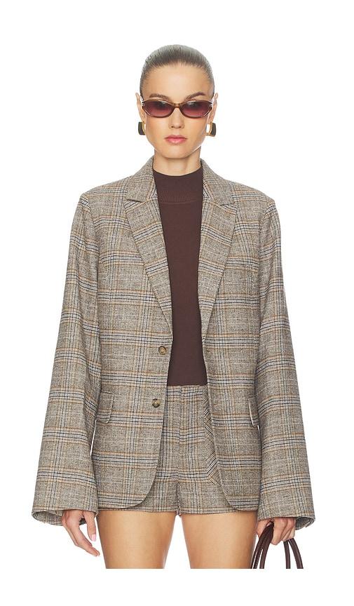 guizio oversized tartan blazer in green. - size l (also in xs, s, m, xl, xxl)
