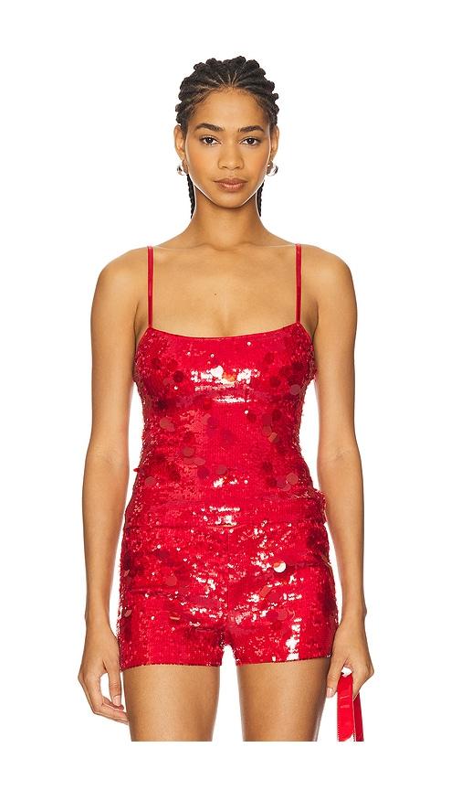 guizio paillette cami in red. - size m (also in xxs, xs, s)