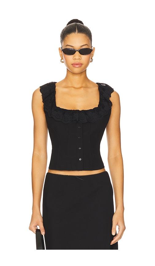 guizio paloma lace top in black. - size m (also in xxs)