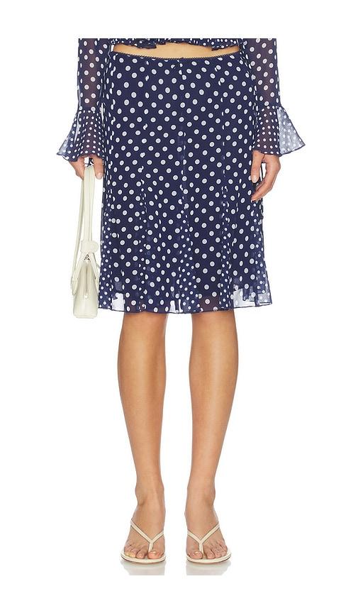 guizio paloma skirt in navy. - size l (also in xxs, xs, s, m)