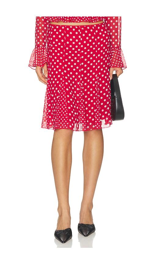 guizio paloma skirt in red. - size l (also in xs, s, m)
