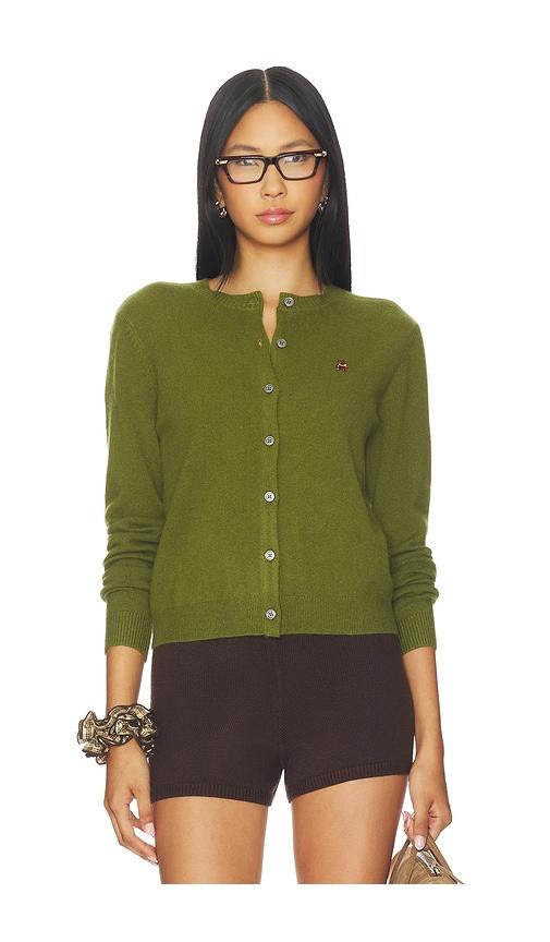 guizio relaxed cardigan in green. - size l (also in xxs, xs, m, xl)
