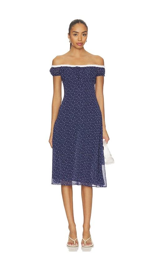 guizio rocello dress in navy. - size l (also in xxs)