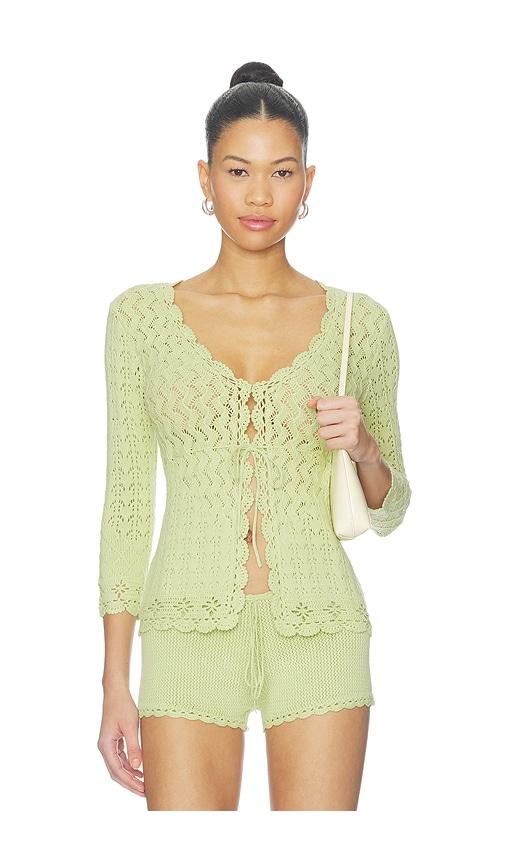 guizio rosalie top in green. - size m (also in s)