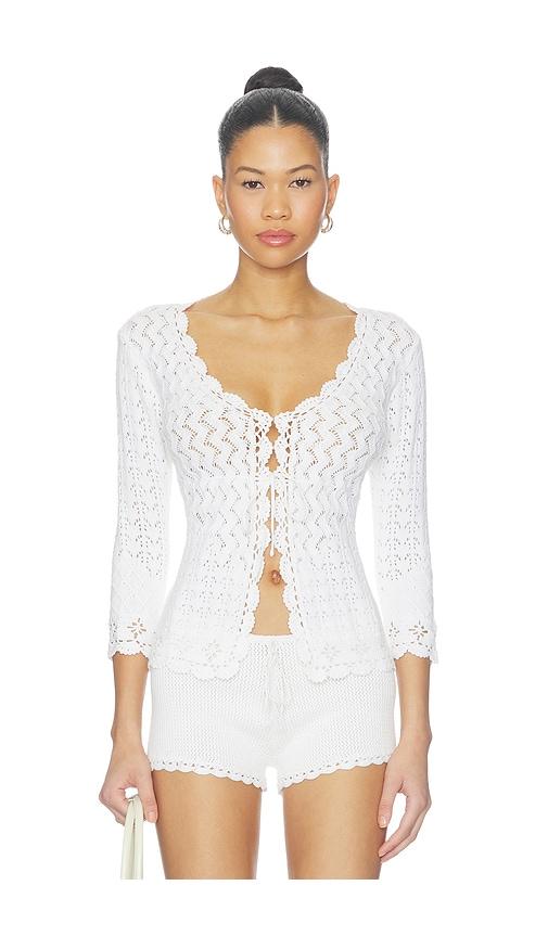 guizio rosalie top in white. - size l (also in s, m)