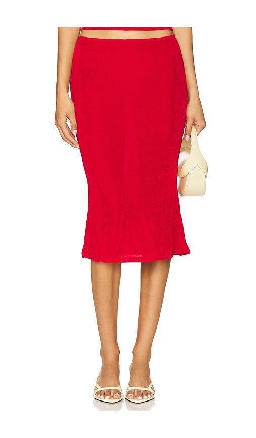guizio selene midi skirt in red. - size m (also in xs)