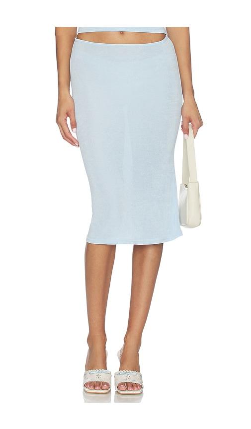 guizio x revolve selene skirt in baby blue. - size m (also in s)